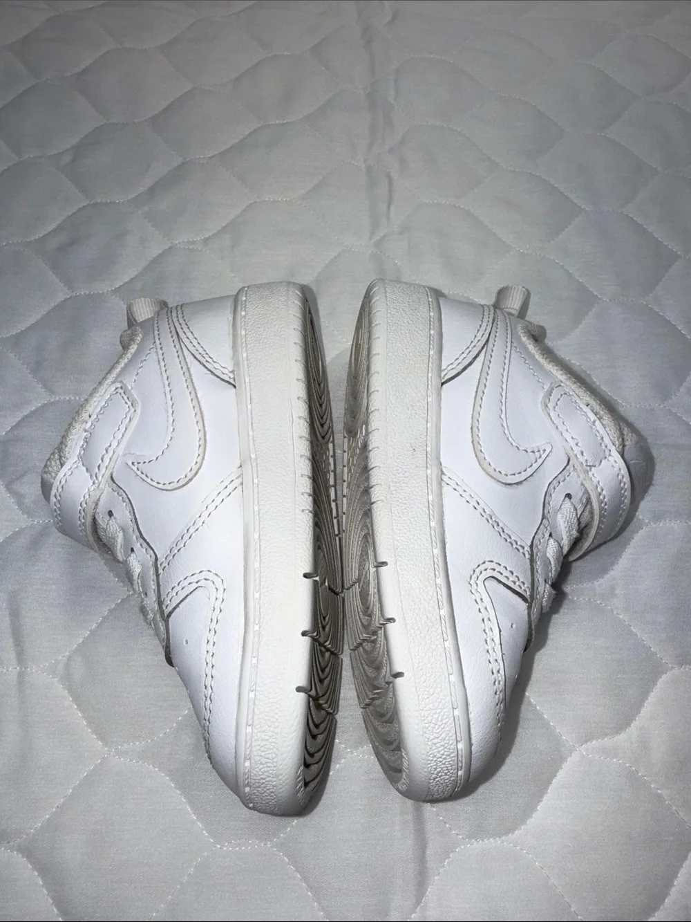 Nike Kids White Hook-and-Loop Low-Top Sneakers